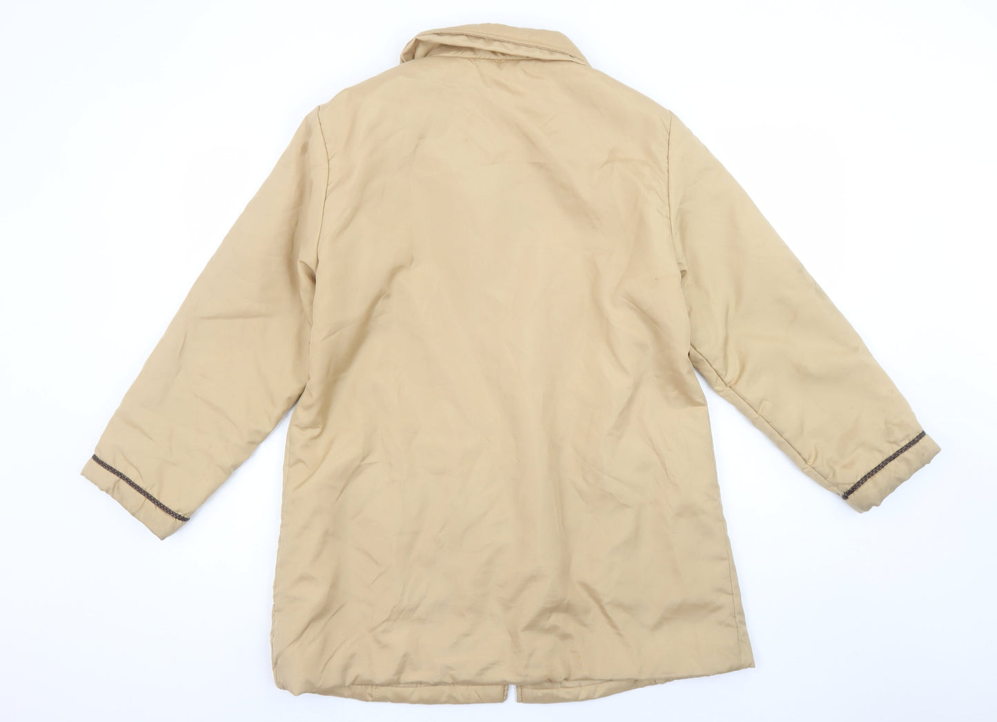 Neville Womens Beige Mid-Length Button Coat UK 10/12 Vintage Smart Casual