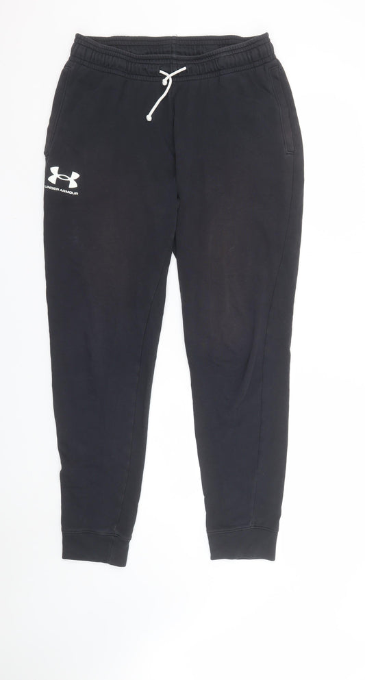 Under Armour Women Black Large Jogger Sweatpants Cotton Blend