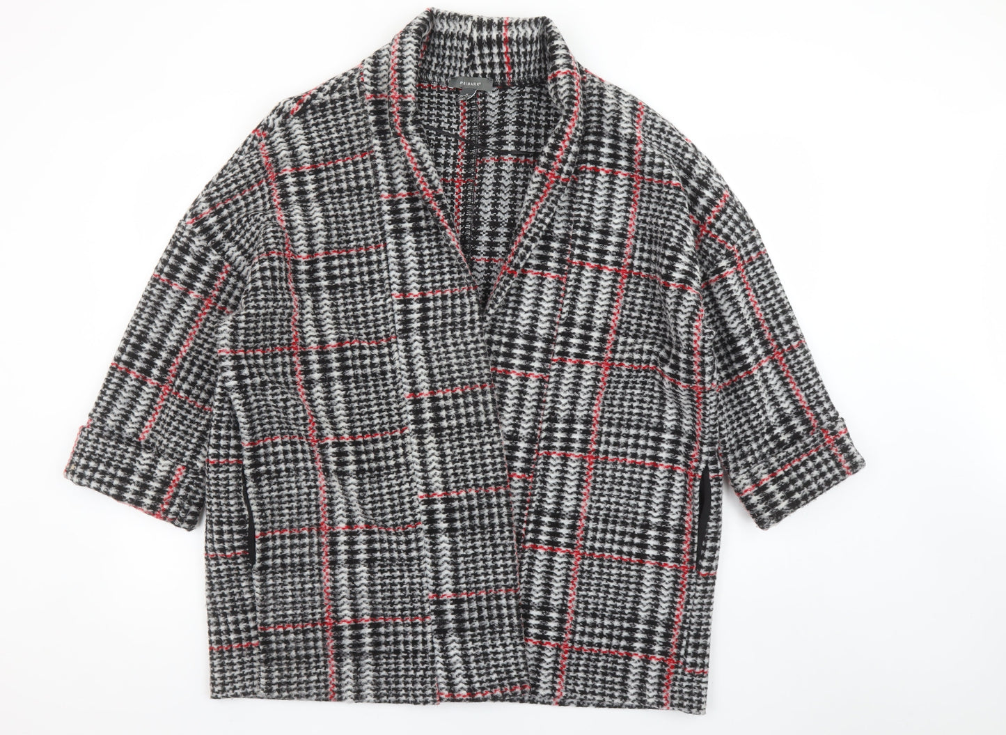 Primark Women’s Multicoloured Check Coatigan Size M (10/12)