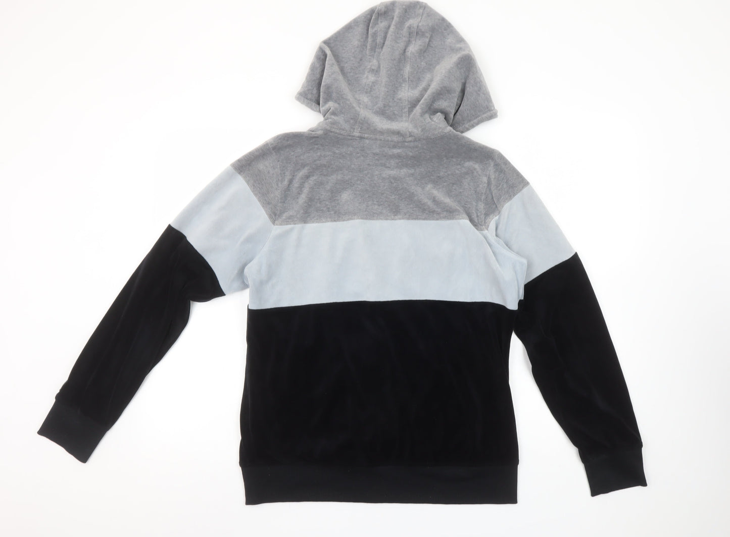 Fila Women’s Grey Black Colourblock Full Zip Hoodie Size M