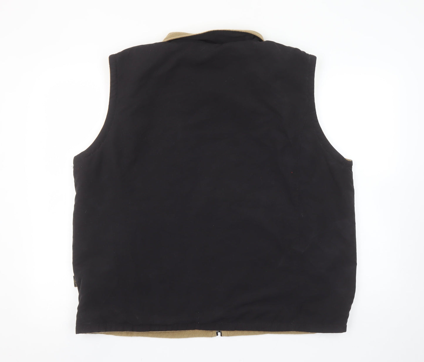 Bonmarché Women's Black Fleece Lined Zip Waistcoat Size L