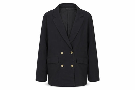 Boohoo Women’s Black Double-Breasted Blazer UK 12 Tailored Jacket