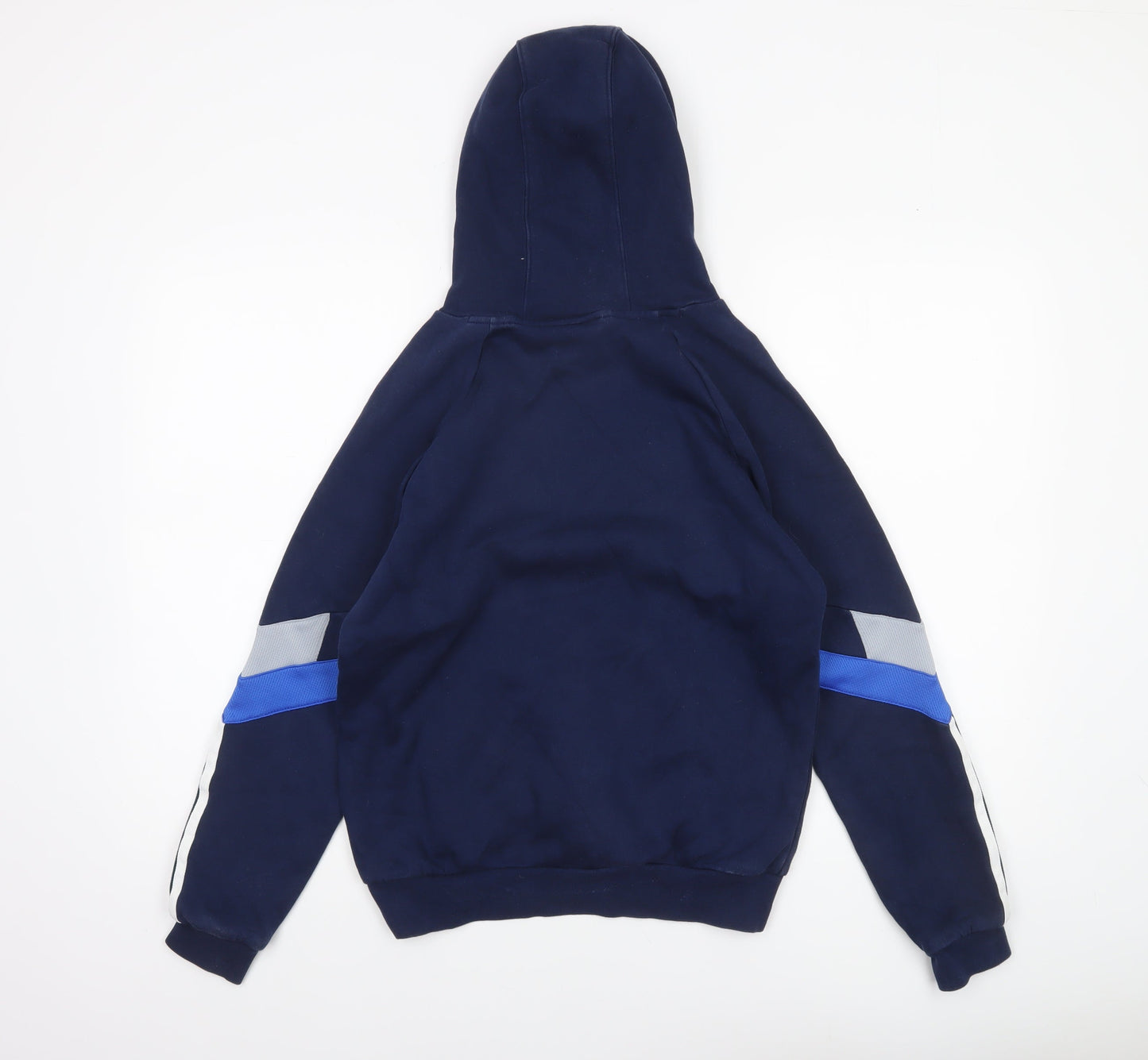 Adidas Boys Navy Blue Pullover Hoodie 12-13 Years Cotton Blend