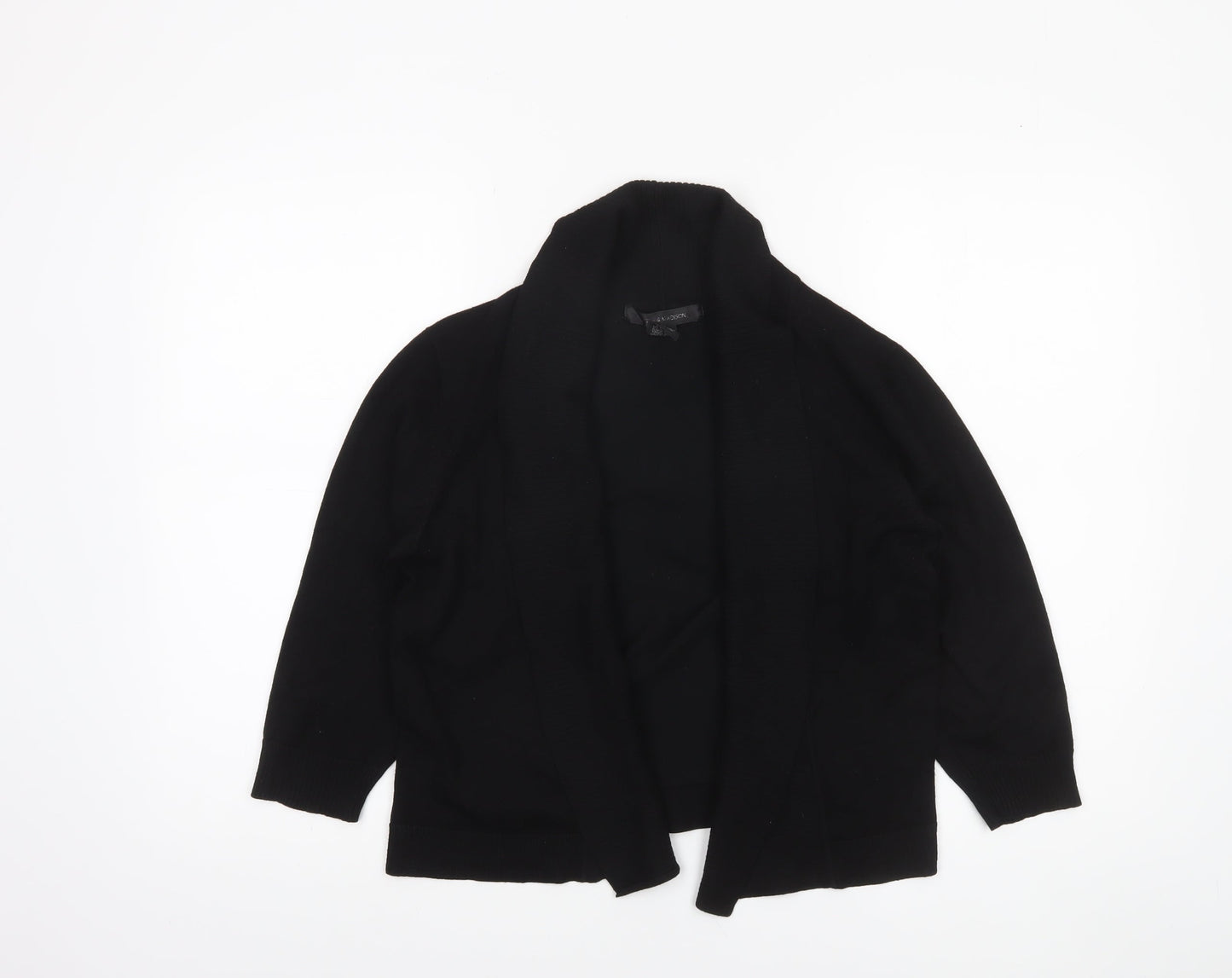 39th & Madison Women's Black L Open Knit Long Sleeve Cardigan