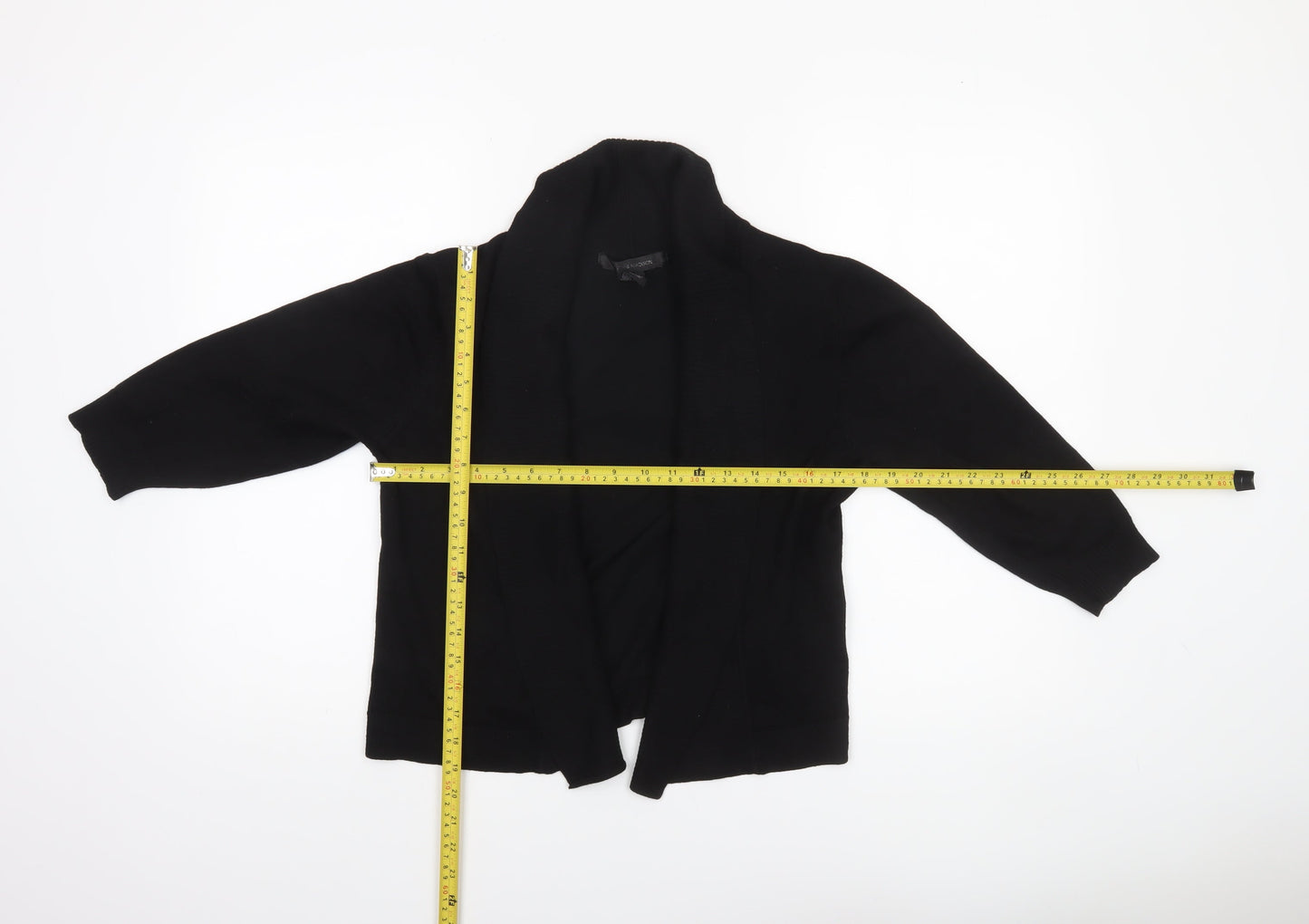 39th & Madison Women's Black L Open Knit Long Sleeve Cardigan