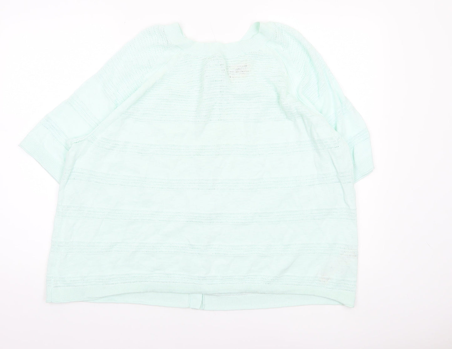 FatFace Women’s Green Knit Button-Up Tunic Top Size 16