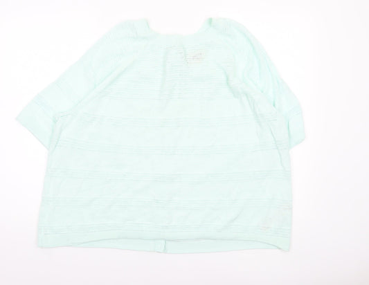 FatFace Women’s Green Knit Button-Up Tunic Top Size 16