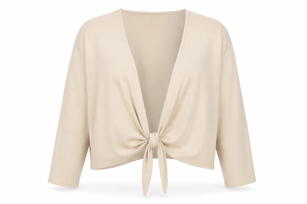 BHS Women’s Beige Wrap V-Neck Long Sleeve Jumper Size 22