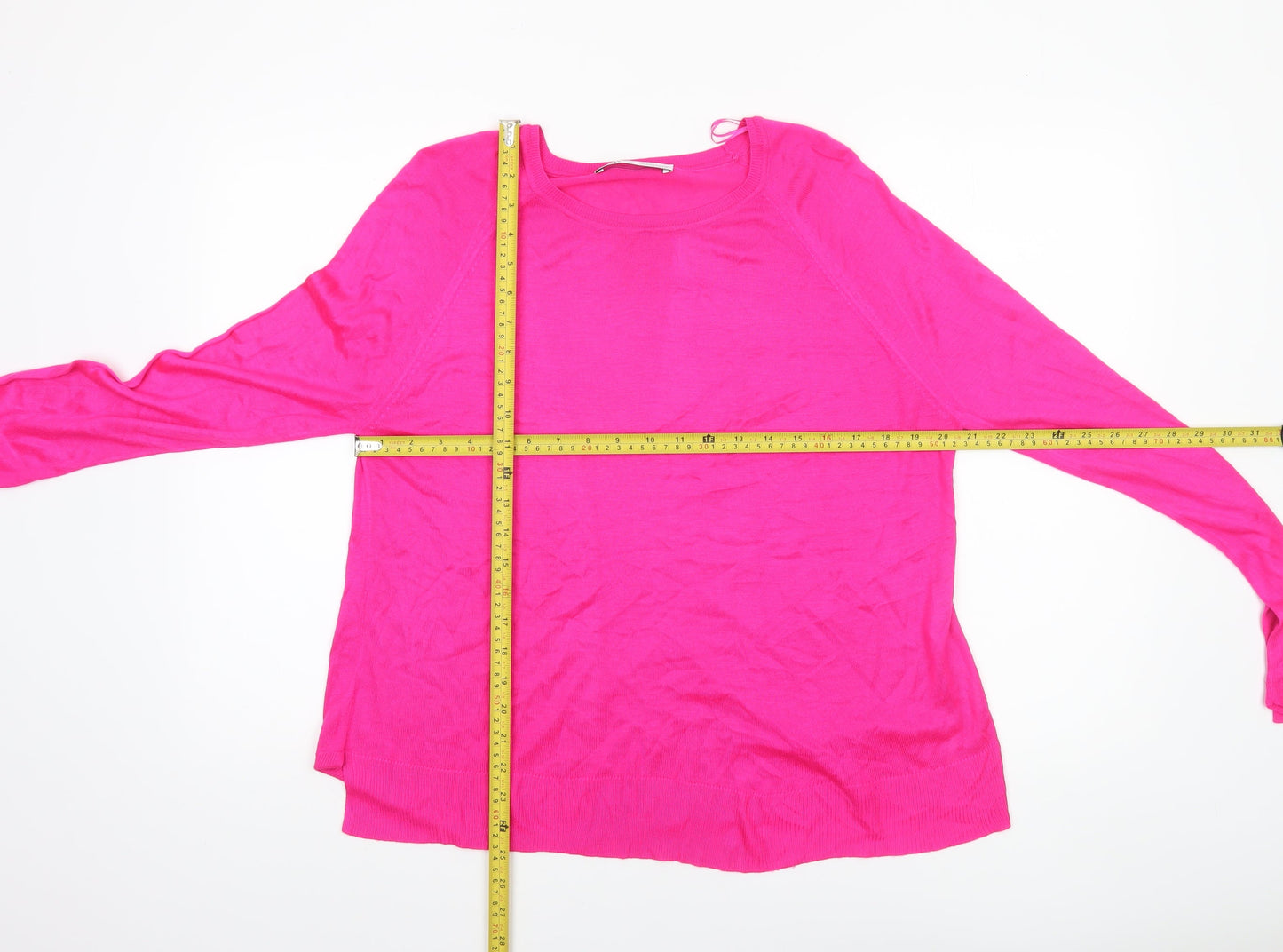 ZARA Women’s Pink Crew Neck Long Sleeve Pullover Jumper Size S