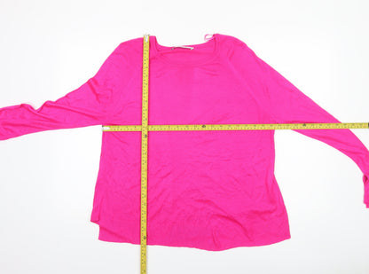 Zara Women’s Pink Crew Neck Long Sleeve Pullover Jumper Size S