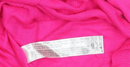 Zara Women’s Pink Crew Neck Long Sleeve Pullover Jumper Size S
