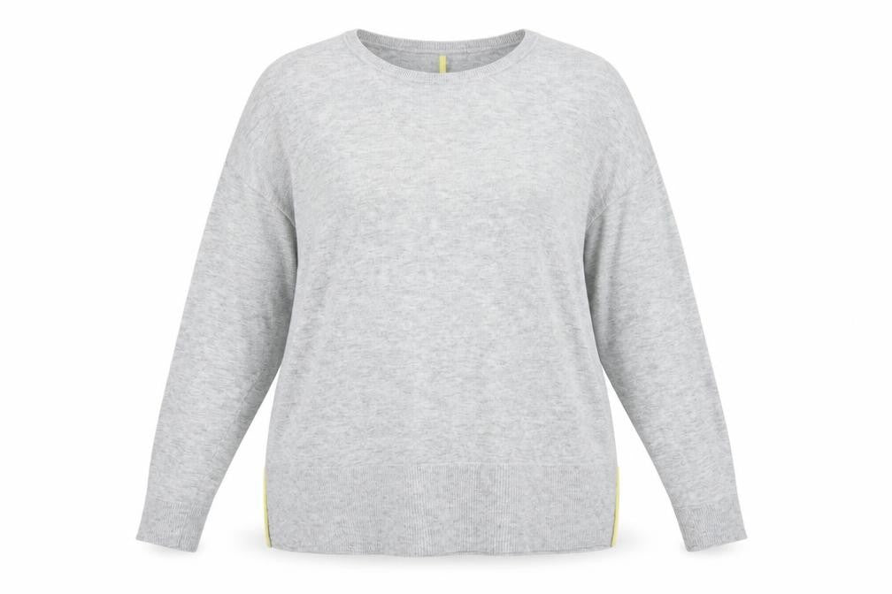 Oliver Bonas Womens Grey Crew Neck Long Sleeve Pullover Jumper Size 14