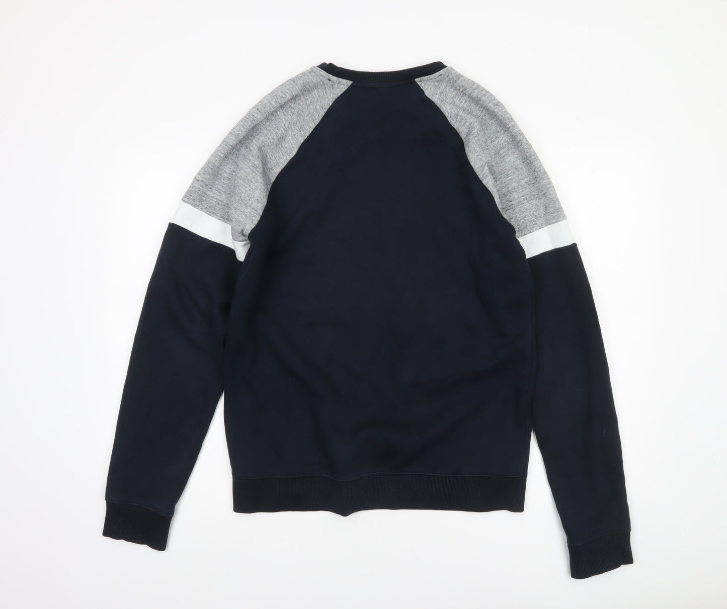 Next Men's Navy & Grey Crew Neck Sweatshirt Size M