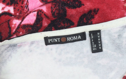 Punt Roma Womens Multicoloured Floral Sequin Pullover Jumper Size M