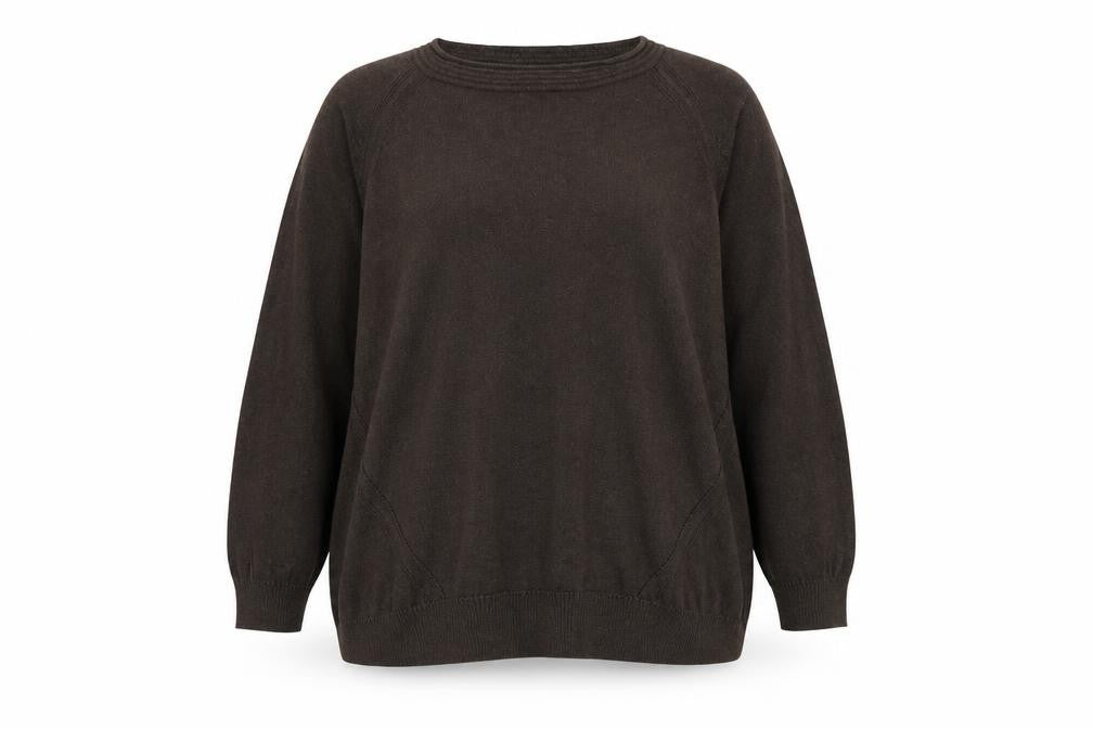 John Rocha Women’s Brown Wool Blend Crew Neck Jumper Size 18