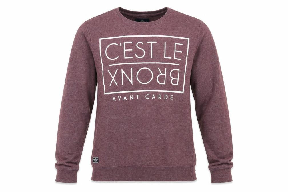 Threadbare Men's Purple Crew Neck Graphic Sweatshirt L