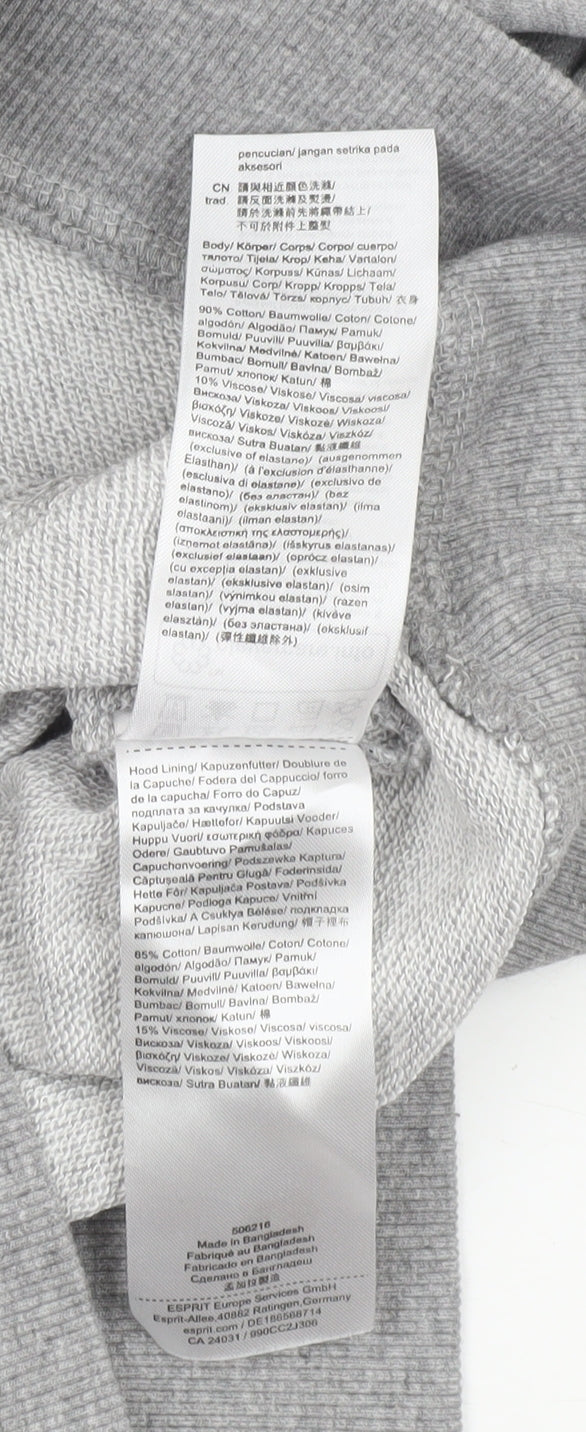 EDC Men’s Grey Regular Fit Pullover Hoodie Size S