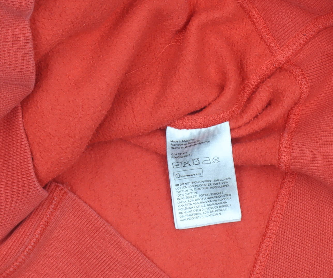 L.O.G.G. Womens Red Pullover Hoodie Magniﬁque Print Size 12