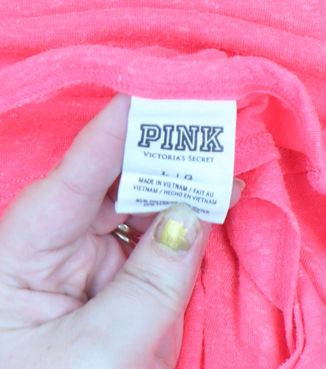 Victoria's Secret PINK Women's Pink Racerback Tank Top Size L