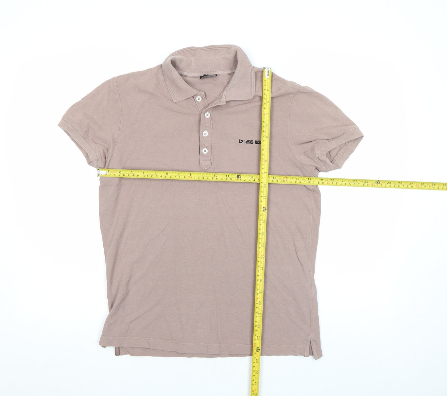 Diesel Men's Brown Cotton Short Sleeve Polo Shirt Size M