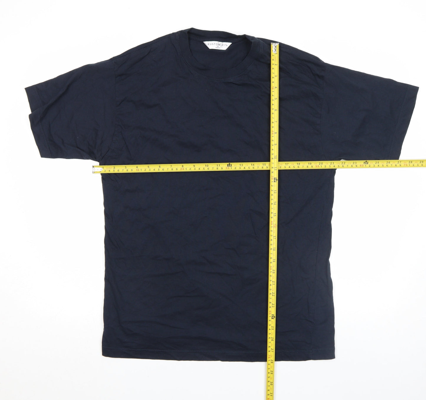 Kustom Kit Men's Black Cotton Crew Neck Short Sleeve T-Shirt M
