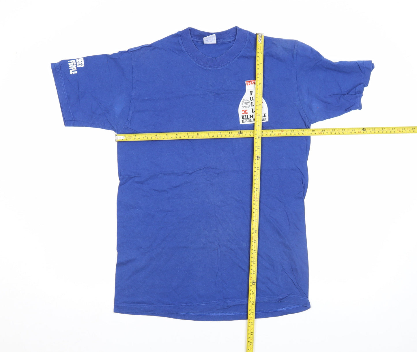 Jerzees Men's Blue Beer Graphic Print Cotton T-Shirt Size S