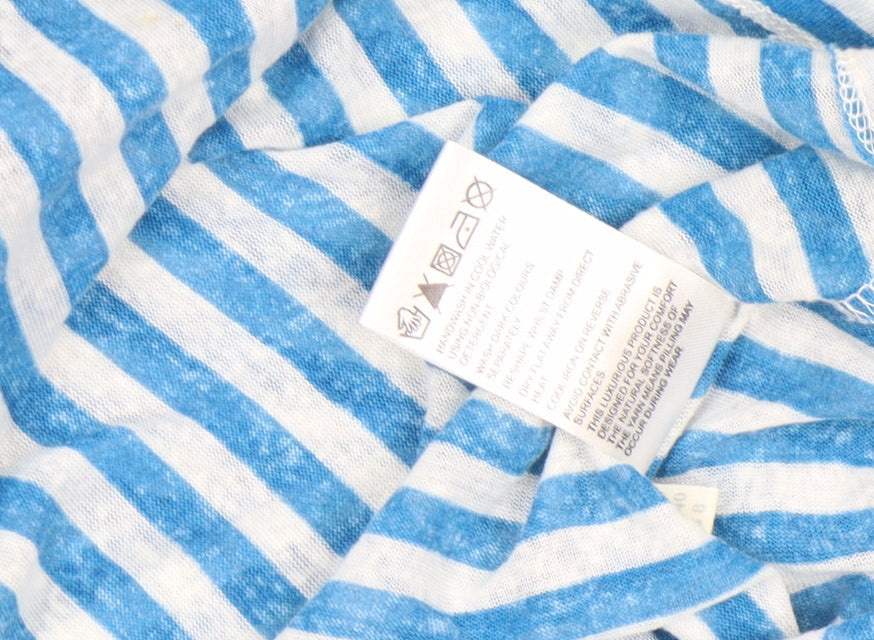 Whistles Women’s Blue White Striped Relaxed Fit T-Shirt Size L