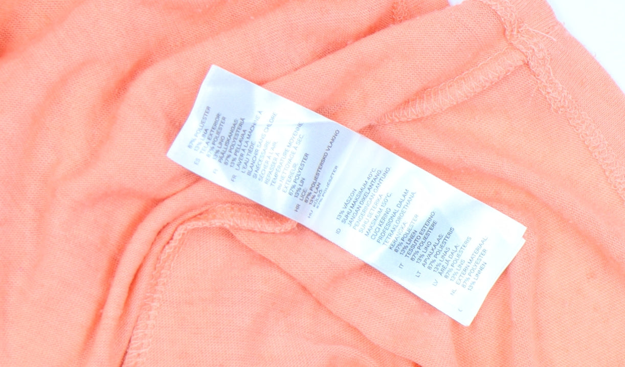 H&M Womens Orange Sleeveless Jersey Tank Top Size S
