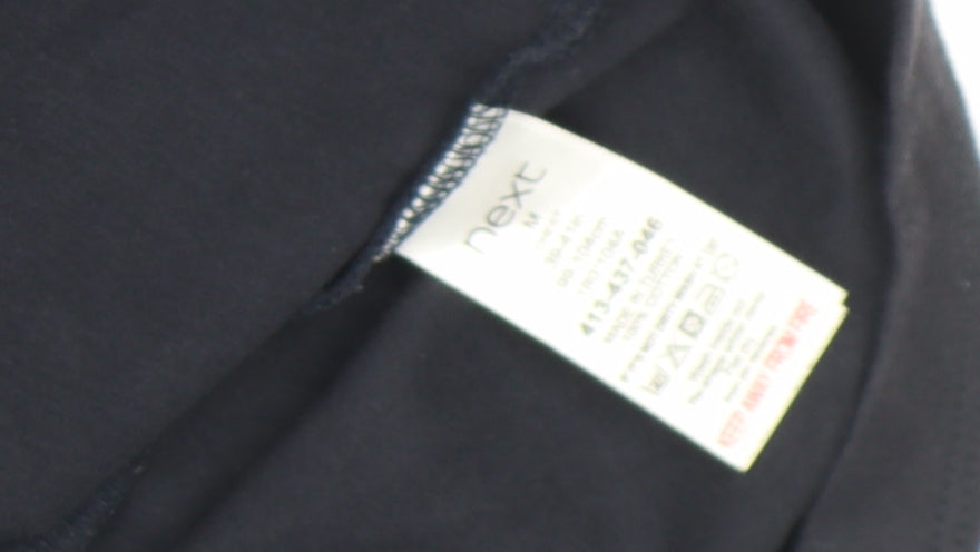 Next Men's Black Slim Fit Polo Shirt Size M Short Sleeve