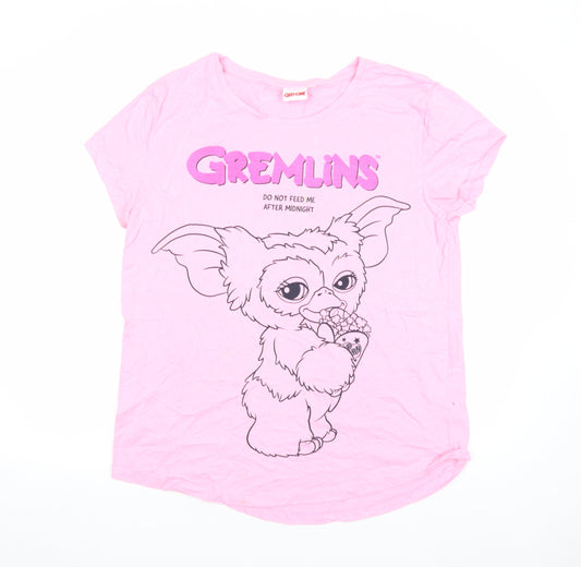Gremlins Womens Pink 2XL Short Sleeve Cotton Movie T-Shirt