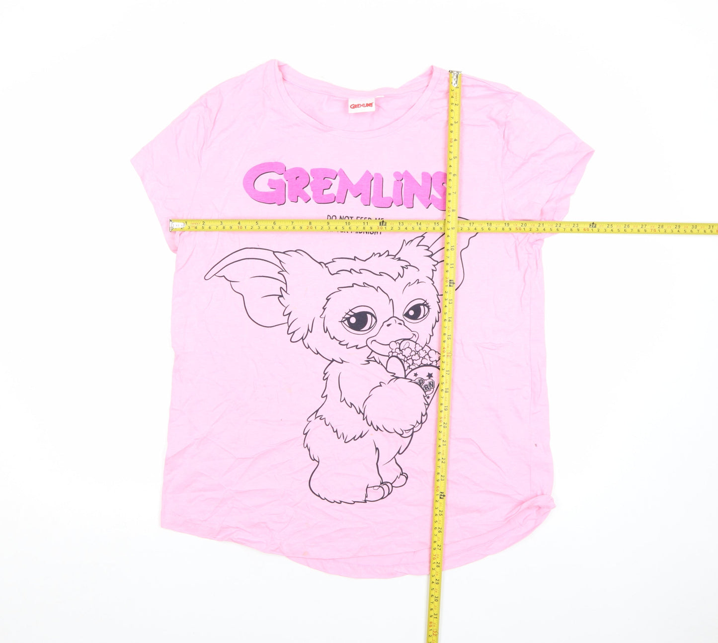 Gremlins Womens Pink 2XL Short Sleeve Cotton Movie T-Shirt