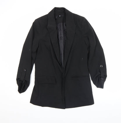 Very Women Black Single-Breasted Blazer Jacket Size M