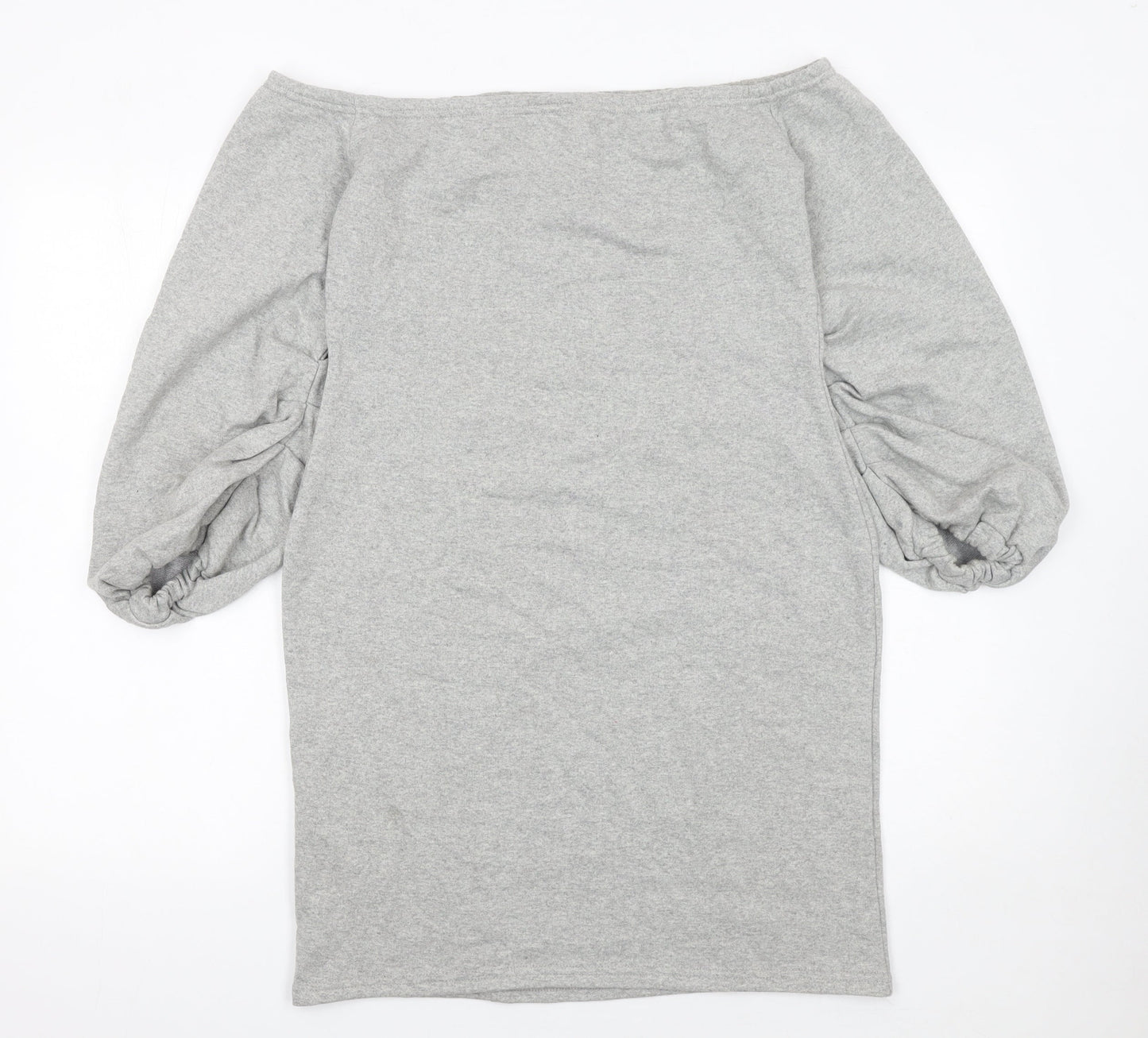 ASOS Women Grey Bodycon Off Shoulder Jersey Dress Size 14