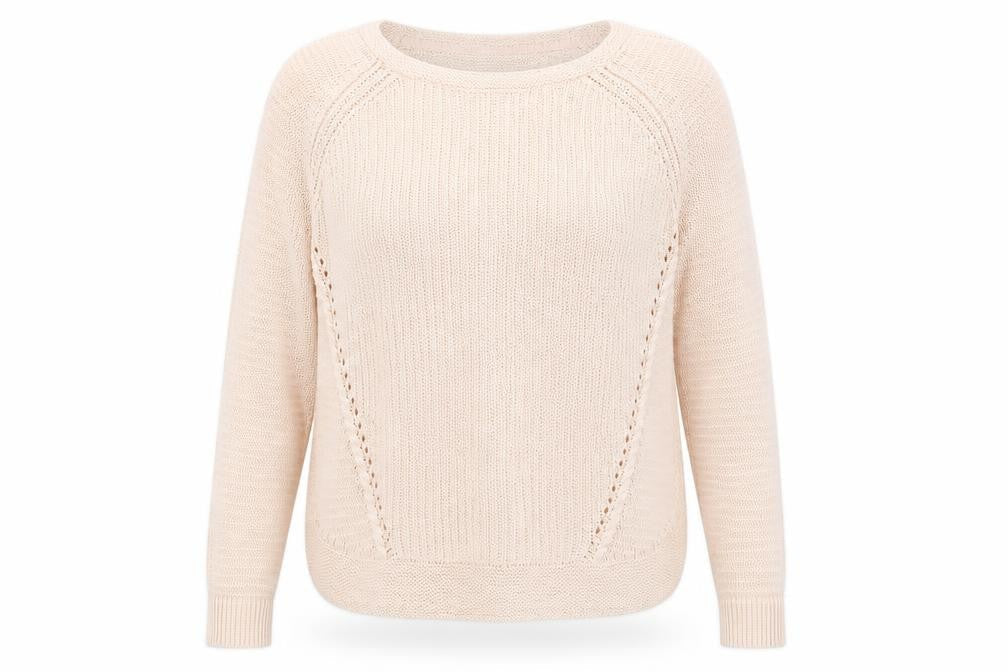 Betty Jackson Black Women's Beige Cotton Knit Jumper Size 12