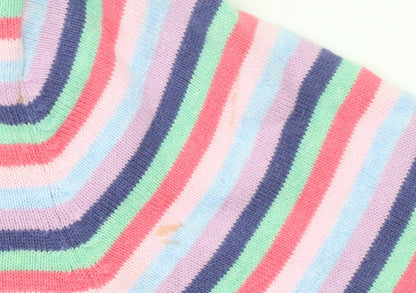 Tulchan Womens Multicoloured Cotton Striped Cardigan Size S