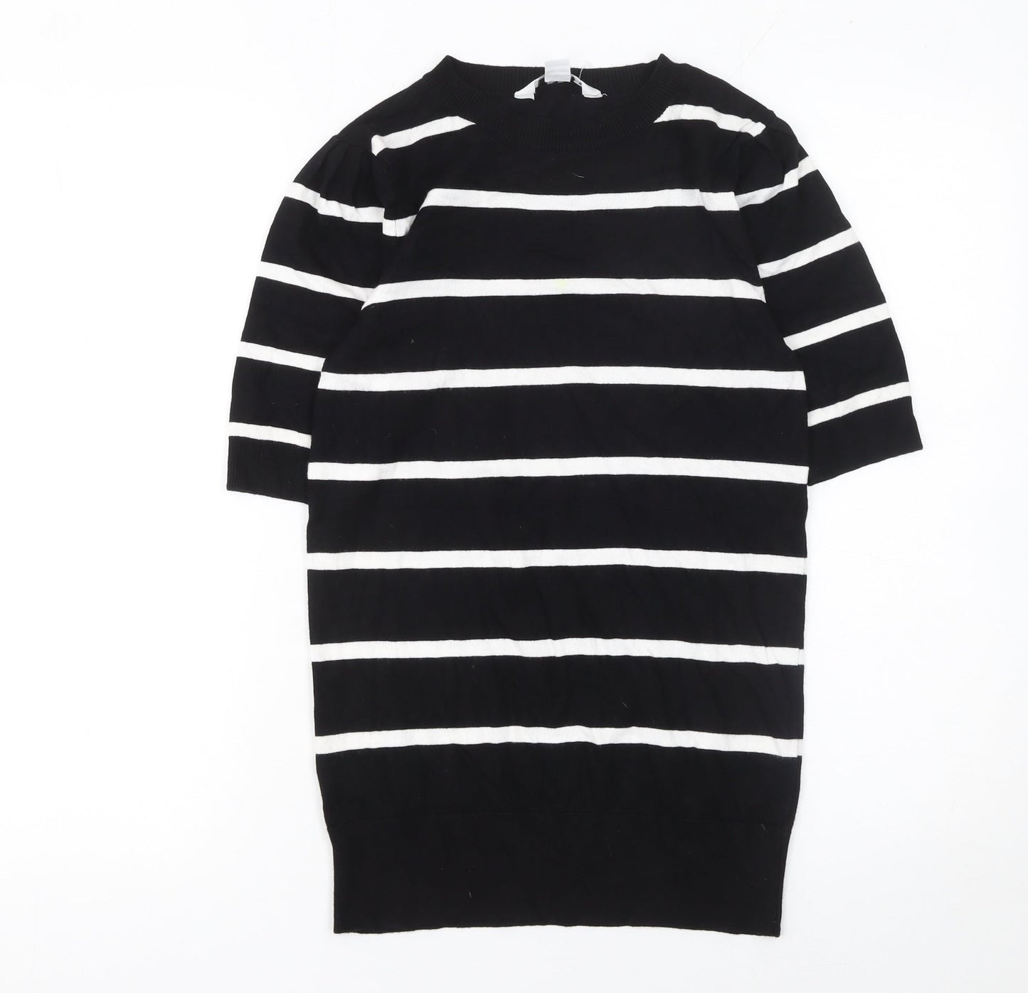 Dorothy Perkins Womens Black Striped Knit Pullover Jumper Size S