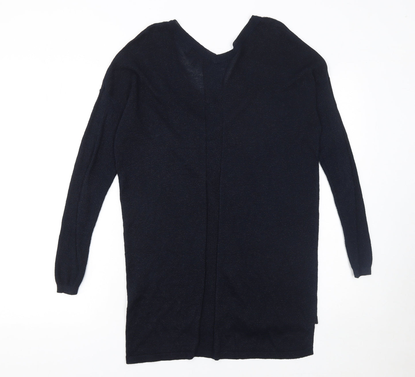 Next Women's Black Jewel V-Neck Long Sleeve Knit Jumper Size 10