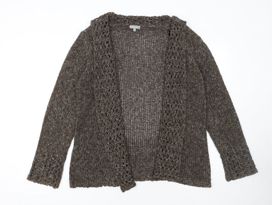 Marks and Spencer Women’s Brown Open-Knit Long Sleeve Cardigan L