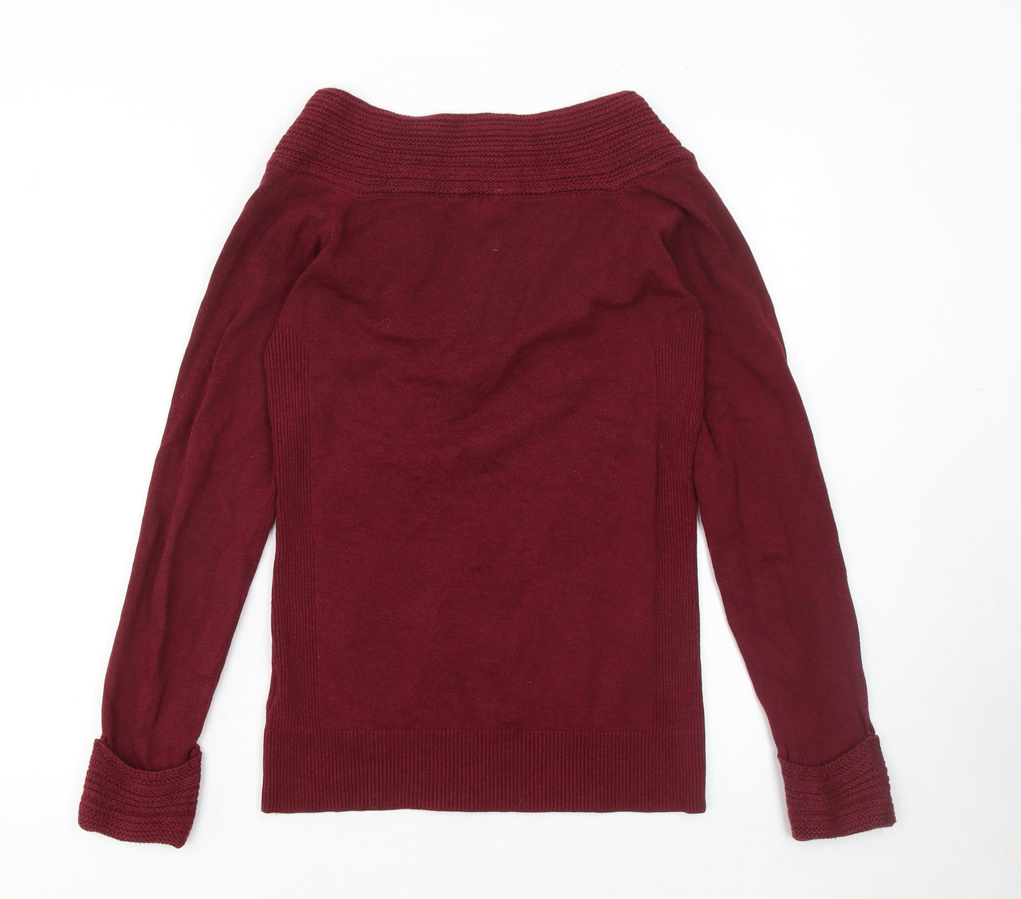 Le Chateau Women's Red V-Neck Long Sleeve Pullover Jumper Size M
