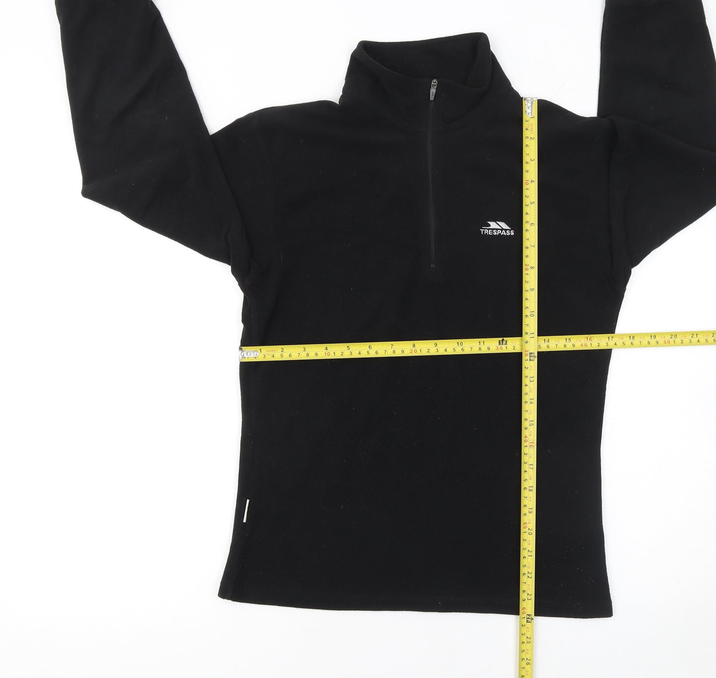 Trespass Mens Black Fleece 1/2 Zip Pullover Sweatshirt Size S