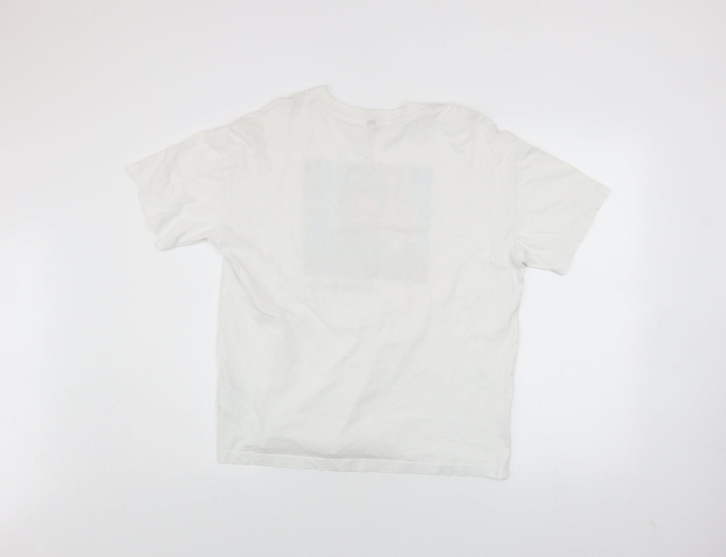 H&M Women’s White Selena Gomez Graphic T-Shirt Size S Crew Neck