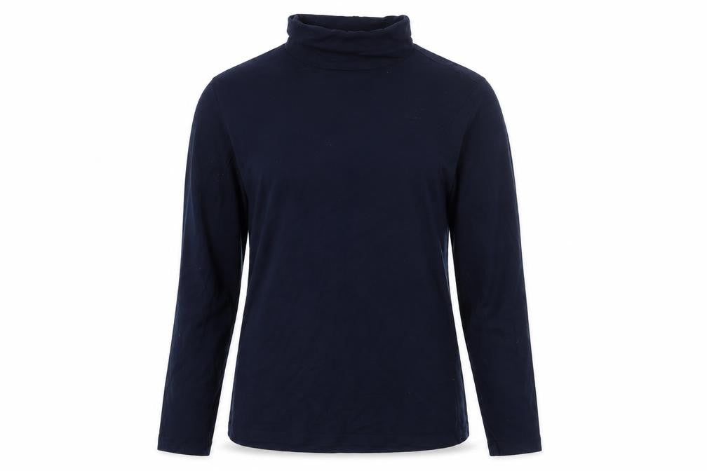 Laura Ashley Women’s Blue Roll Neck Long Sleeve Jersey Top UK 8