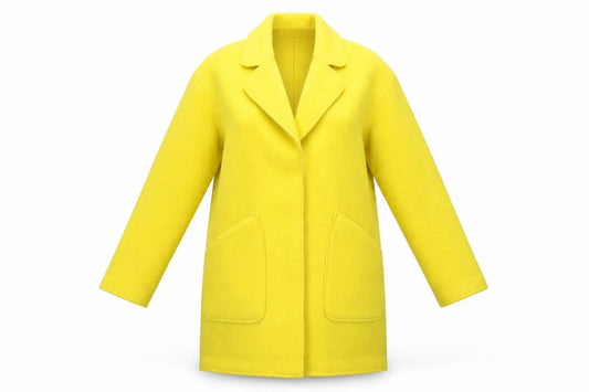 Zara Women Yellow Wool Blend Mid-Length Overcoat Size S