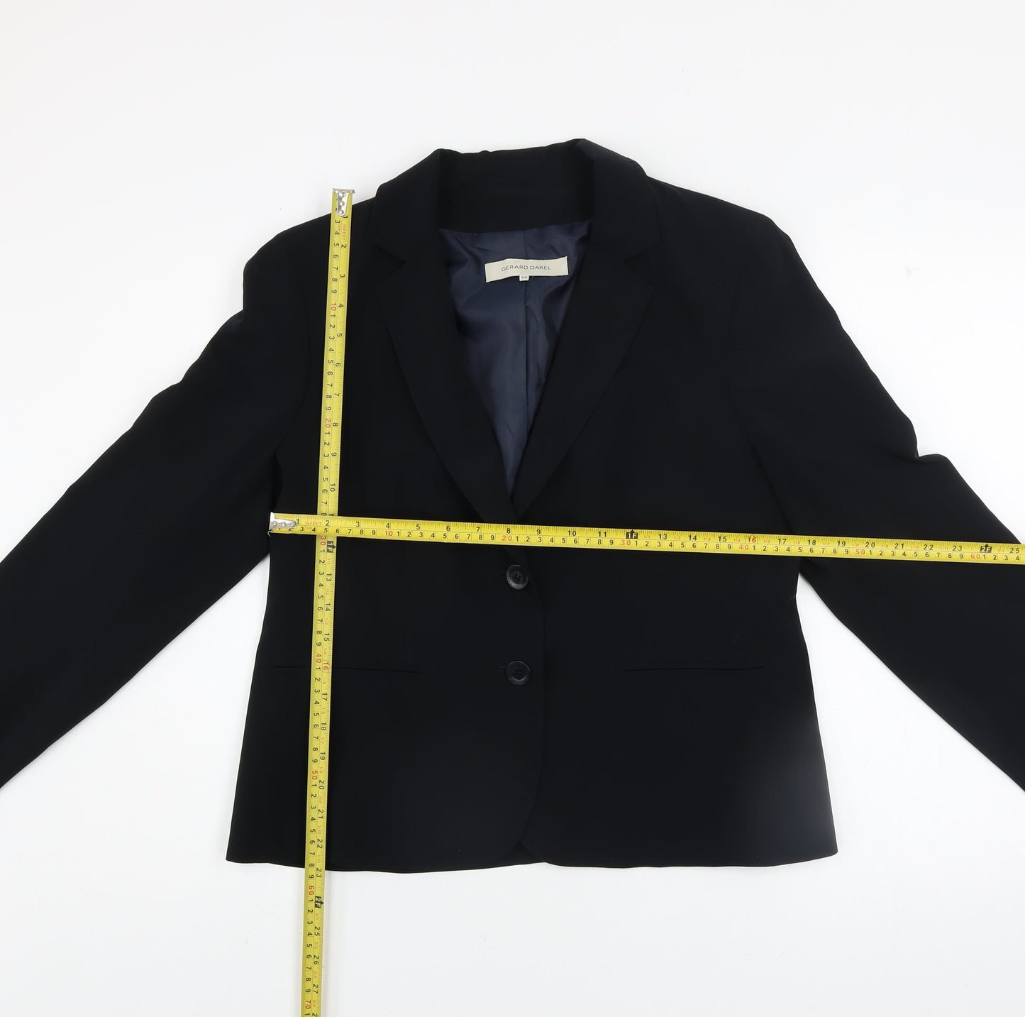 Gerard Darel Women's Black Regular Fit Blazer Jacket Size 16