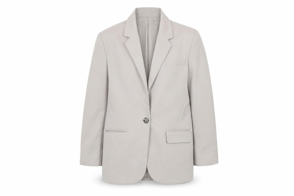 Stradivarius Unisex Beige Regular Fit Lined Blazer Size L