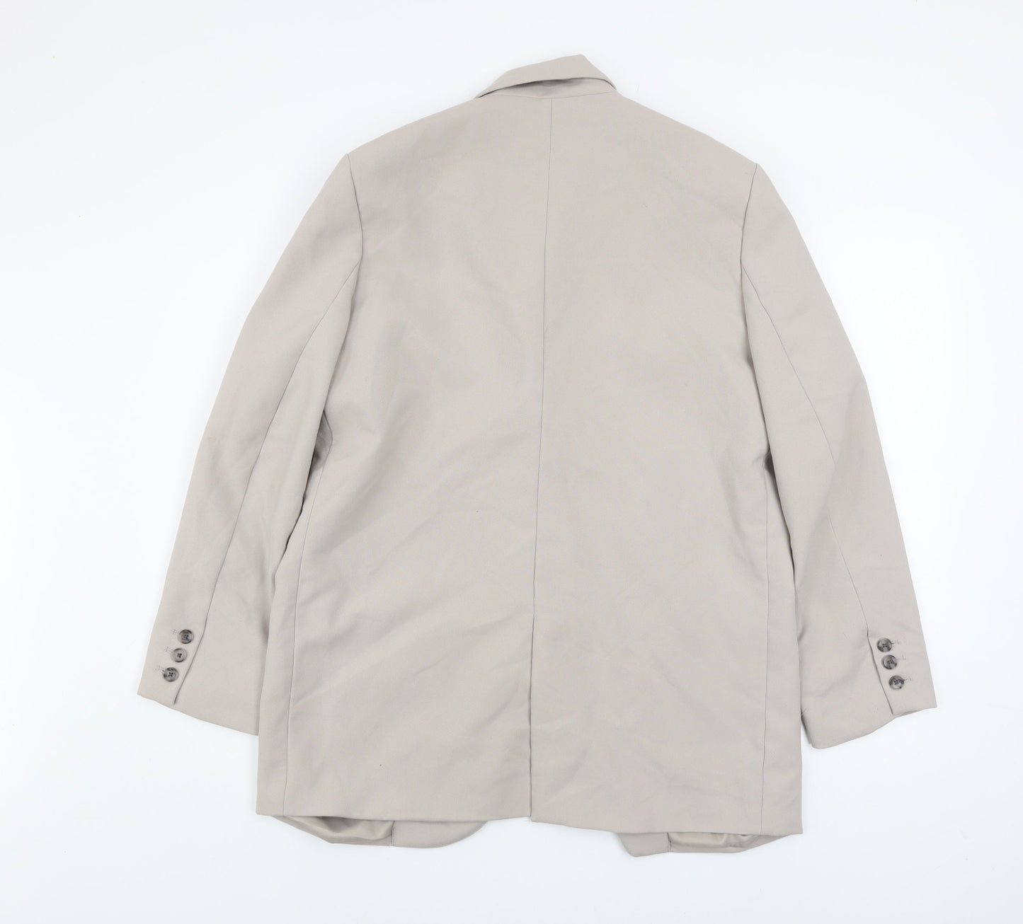 Stradivarius Unisex Beige Regular Fit Lined Blazer Size L