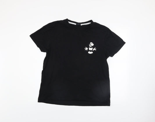 Disney Men’s Black Mickey Mouse Graphic T-Shirt XL