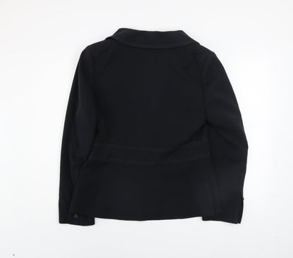 Next Women Black Tailored Shawl Lapel Blazer Size 14