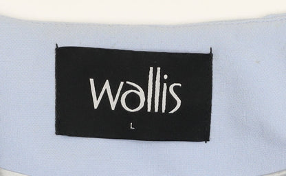Wallis Women’s Blue Zip-Up Lined Jacket L Regular Fit