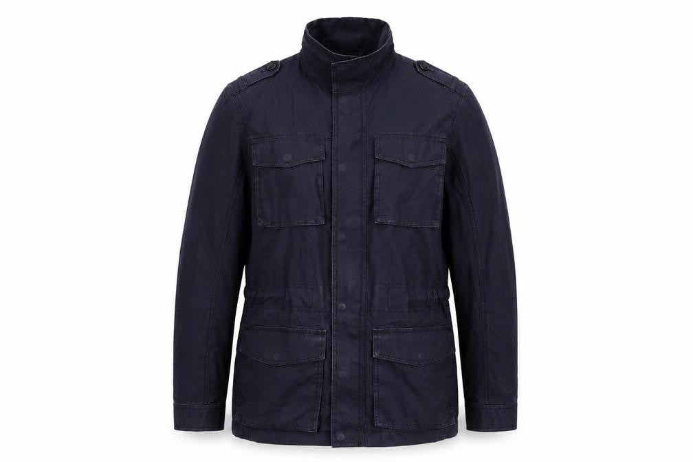 John Lewis Men's Blue Cotton Military Jacket M